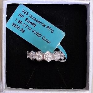 Moissanite Diamond 925 Stackable (Wedding/Anniversay) Band Size 6